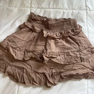 Altard state light brown ruffle skirt.
